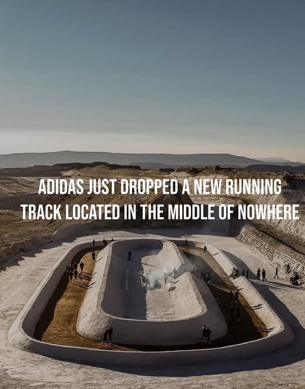 Adidas Built a Running Track in the Middle of the Desert — And Sh*t Looks Hard
